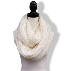 Echo White and Silvery Sequins Scarf